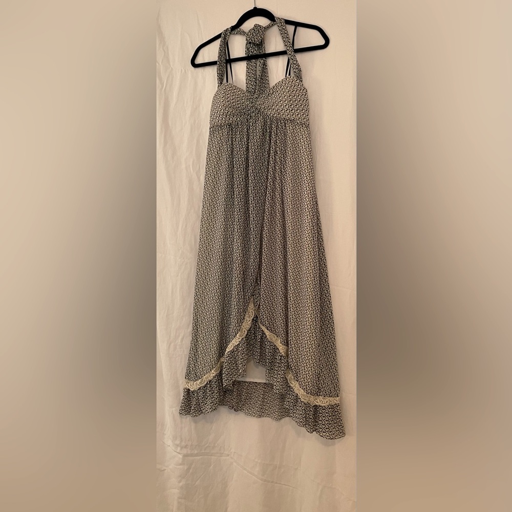 Miss Sixty, Vintage Cream Dress w/Green & Red Roses, Size 8